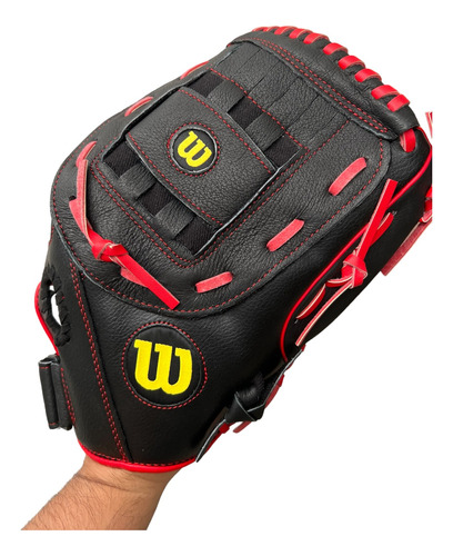 Guante De Beisbol Softbol Wilson A360 Negro Rojo 13in