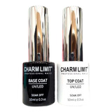 Kit Esmaltes Semipermanentes Base Coat Top Coat Charm Limit 