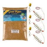 Harinado Gran Pique 500 G + 3 Lineas Feeder P/ Pesca Carpa 