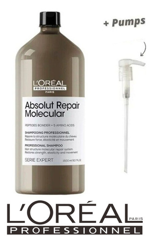 Shampoo Loreal Absolut Repair Molecular 1500ml