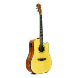 Guitarra Electroacústica Deviser L-820, Profesional C/funda Color Natural