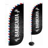 Wind Banner Dupla Face 2,8mt Kit Completo -barbearia-