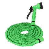 Manguera De Agua Con Pistola Retractil Expandible 22.5 Mts Color Verde