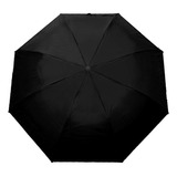 Paraguas Semiautomático De Bolsillo Resistente Colores Lisos Color Negro