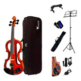 Violino Elétrico Ev744 C/ Case + Afiandor+partit+espaleira