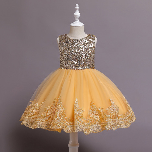 Vestido De Princesa De Lentejuelas Navideñas For Niñas