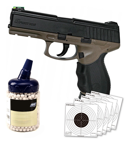 Pistola Asg Sport 106 Dt Airsoft 6mm Resorte + Balines