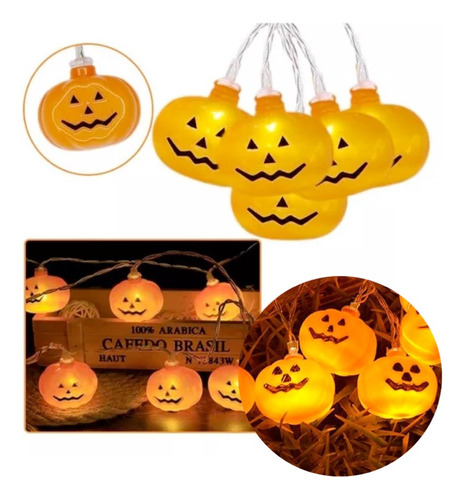 Guirnalda Halloween Led Esqueleto Calabaza Calavera Luminoso Color De Las Luces Calabazas - Him-73