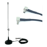 Antena Veicular 7dbi C/ Imã + Pigtail Crc9 Duplo Huawei 8372