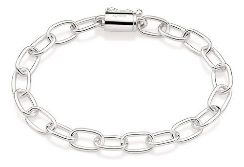 Pulseira Elo Oval De Prata  850045 Rommanel