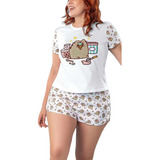 Pijama Pantalon Andrea Talla Extra Pusheen Gato Kawai Sexy