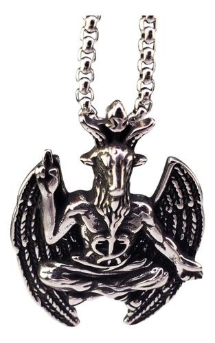 Dije Baphomet Acero Inoxidable Con Cadena D670