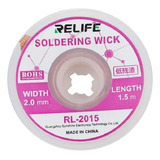 Malha Dessoldadora Pavio Tira Solda Relife Rl 2015 2mm 1,5m