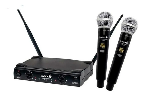 Microfone Duplo Sem Fio Lyco  Uhf Uh02mm Profissional + Case