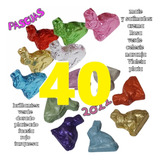 40 Bombones Conejitos Mini Pascua Chocolate Papel Metal Caja