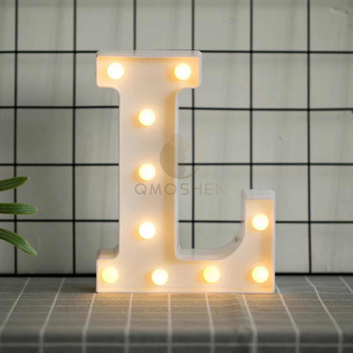 Letras Y Números Led 3d Luces Foco Lampara Decora Abecedario