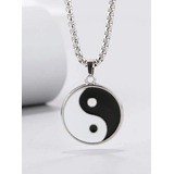 Collar Yin Yang  Acero Inoxidable Cadena 