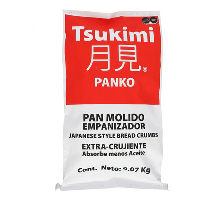 Pan Molido Gourmet Panko Empanizador Premium Estilo Japonés Delicioso Bulto De 9.07 Kg Marca Tsukimi Extra Crujiente Absorbe Menos Aceite Perfecto Para Mariscos Carnes Pollo Vegetales | Envío gratis