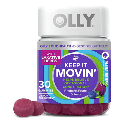 Olly Keep It Movin Alivio Del Estreñimiento Laxante 30 Gomas Sabor Ciruela Con Arandanos | Envío gratis