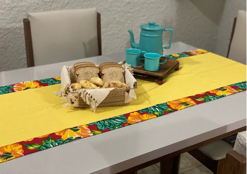 Trilho De Mesa Artesanal Com 2,20 M Decorar Copa E Cozinha