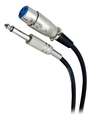 Cable Extensión Plug 6.3mm Mono A Canon Hembra 3mt Audiobahn