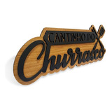 Cantinho Do Churrasco 3d Placa Decorativa Em Mdf