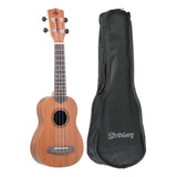 Ukulele Soprano Strinberg Elétrico Uk06s Mogno Fosco Bag