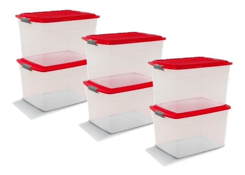 Cajas Plástica Organizadora Colbox 34 Lts. Colombraro 6 Unid