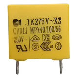 Condensador Polipropileno .1k 250v275v X2 Carli Mpx40/100/21
