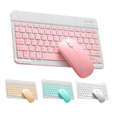 Kit Teclado Mouse Bt Para Windows Apple Android Slim Pastel