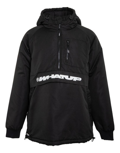 Cortaviento Whatup Half Zipper Hombre I2381  Negro