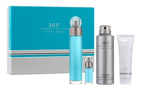 Estuche 360 Caballero 4 Piezas Perry Ellis ¡original ¡