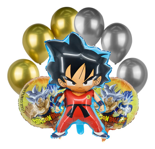 Conjunto De Globos 9pcs Goku-bob-pikachu-minion 40 Y 80 Cm