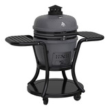 Asador Grill Kamado Ceramico Tipo Huevo Egg 24 In Rojo Msi