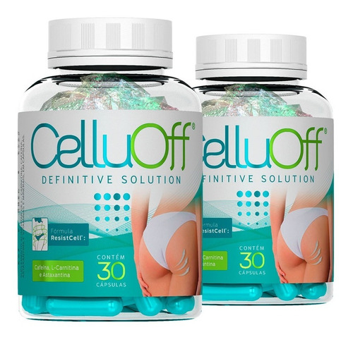 2x Celluoff Definitive Solution Caps Anti Celulite 2 Meses