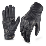 Guantes De Moto Retro De Piel Con Pantalla Táctil