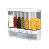 Dispensador Pared Mesa 6 Espacios Granos Cereal Arroz Pasta