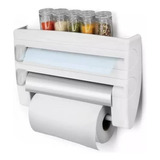 Dispensador Papel Cocina 4en1 Cortador Aluminio Vinipel