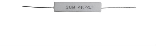 50x Resistor Porcelana Ceramico 4k7 5% 10w Axial Sqpw104k7j