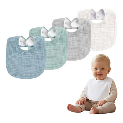 Bandana Baberos Baby De 4 Piezas Con Algodón Suave Absorbent