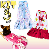 Kit 3 Roupas Pet Soft Malha Roupinha Para Cachorro