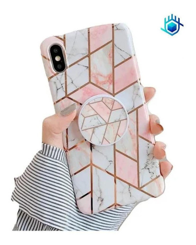 Funda Geometria Compatible Con iPhone Mujer Hombre Protector