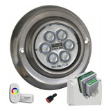 Kit Completo 1 Luz Led 20w Rgb Color Para Pileta De Hormigon