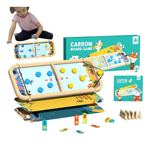 Juego 4 En 1 Tablero De Mesa Juguete Didáctico Para Niños