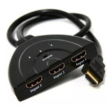 Divisor Hdmi Switch 3x1 Adaptador Cabo 3 Entradas E 1 Saída