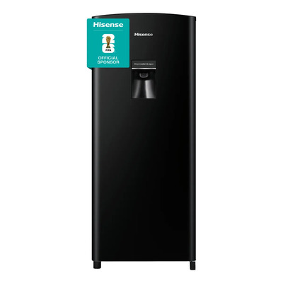 Hisense RR63D6WBX-Refrigerador Una Puerta, 6.3 pies cúbicos con Dispensador de Agua,Deshielo Semiautomático,Sello de Puerta Antibacteriano,52x54x128cm(AnchoxLargoxAlto),Negro | Meses sin interés