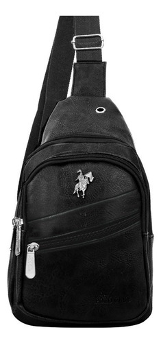 Bolsa Mariconera Polo Opy013 De Vinipiel  Negra Asas Color Negro