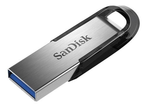 Pendrive Sandisk Ultra Flair 64gb 3.0 Prateado/preto Lacrado