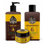 Kit Presente Balm + Shampoo + Pomada - Lb Don Alcides Fragrância Lemon