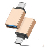 Adaptador Otg Usb Tipo C 3.1 Macho A Usb Aluminio Pendrive